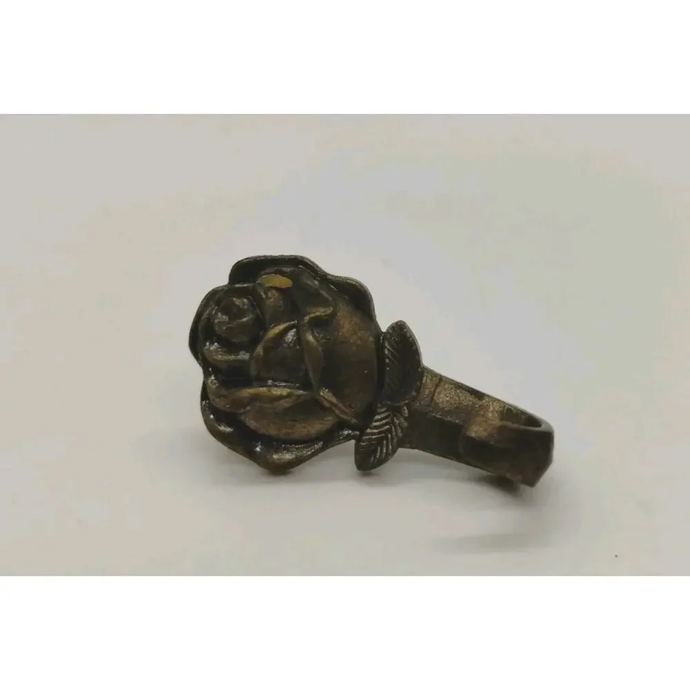 Vintage Homecraft Decorative Push Pin Hanger Rose Flower Gold 1.5